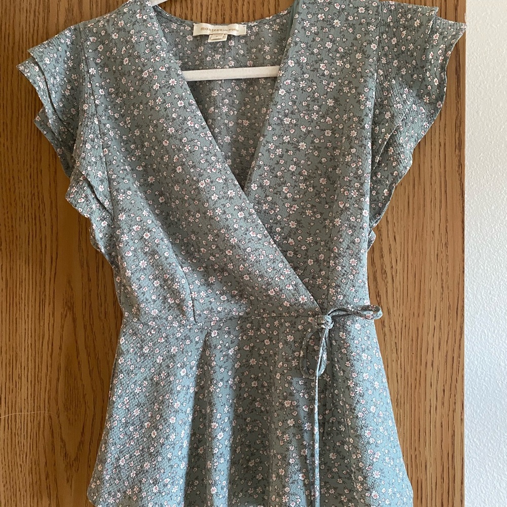 Floral Wrap Top